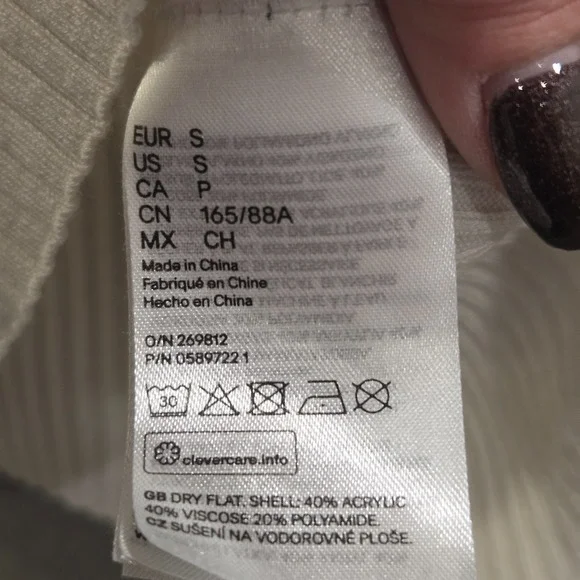 Divided White Ribbed Crop Top Women's Size Small Casual Festival Beach Summer - Picture 4 of 6